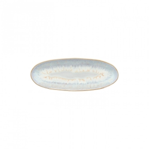 Servírovací tanier oválny BRISA biely 24 cm keramický