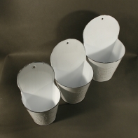 Set 3 kusov kvetináčov pre zavesenie - polkruh