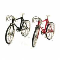 Cestný bicykel s barany červené 20x12x4,5cm funkčné replika