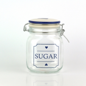 Sklenená dóza na cukor Amanda indigo 1000ml