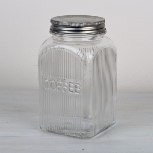 Sklenená dóza na kávu COFFEE 18x10x10cm