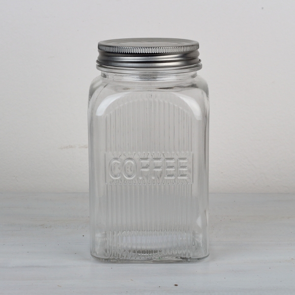 Sklenená dóza na kávu COFFEE 18x10x10cm