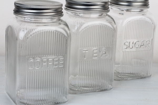 Sklenená dóza na kávu COFFEE 18x10x10cm