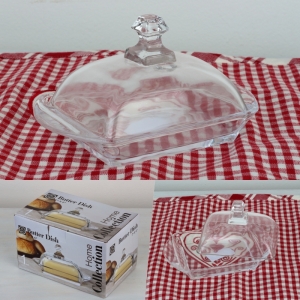 Sklenená dóza na maslo 17x10cm