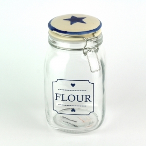 Sklenená dóza na múku Amanda indigo 1500ml