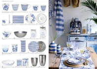 Sklenená dóza na múku Amanda indigo 1500ml