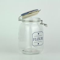 Sklenená dóza na múku Amanda indigo 1500ml