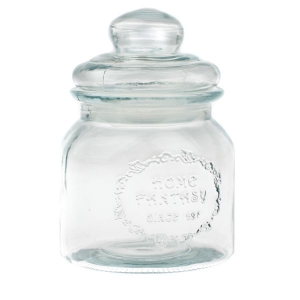 Sklenená dóza na múku