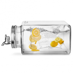 Sklenená dóza na nápoje do chladničky 2,8l