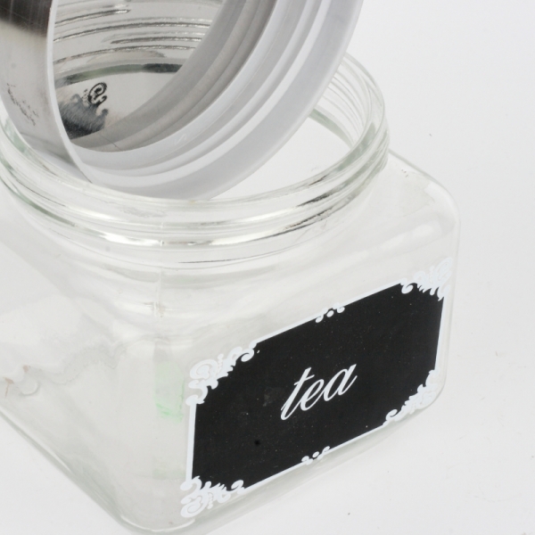 Sklenená dóza na sypaný čaj 10cm