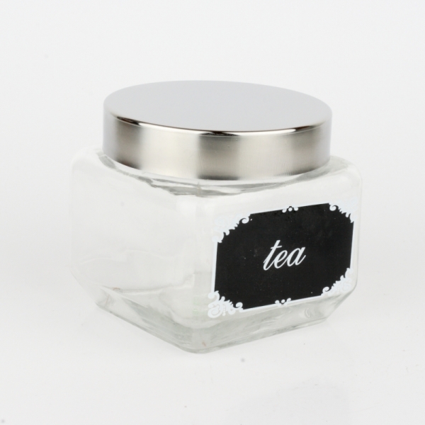 Sklenená dóza na sypaný čaj 10cm