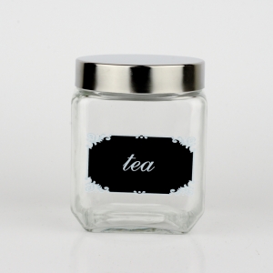 Sklenená dóza na sypaný čaj 14cm