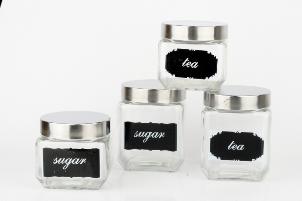 Sklenená dóza na sypaný čaj 14cm