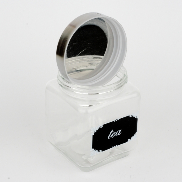 Sklenená dóza na sypaný čaj 14cm