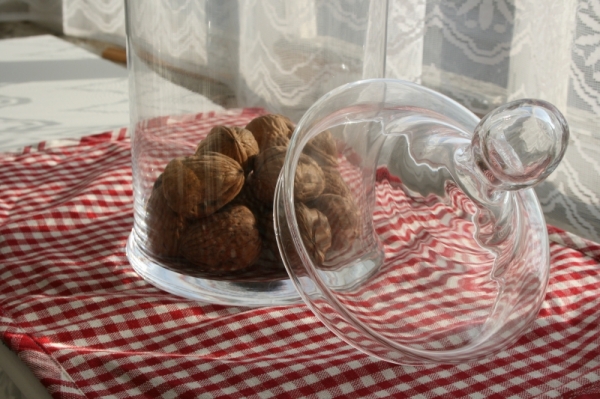 Sklenená dóza s víkom 34cm