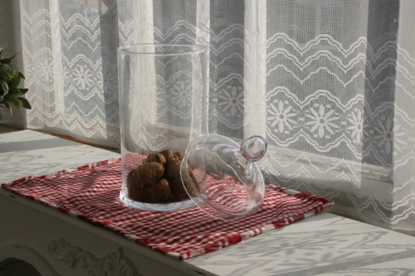 Sklenená dóza s víkom 34cm