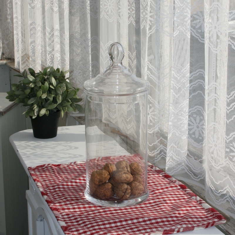 Sklenená dóza s víkom 34cm