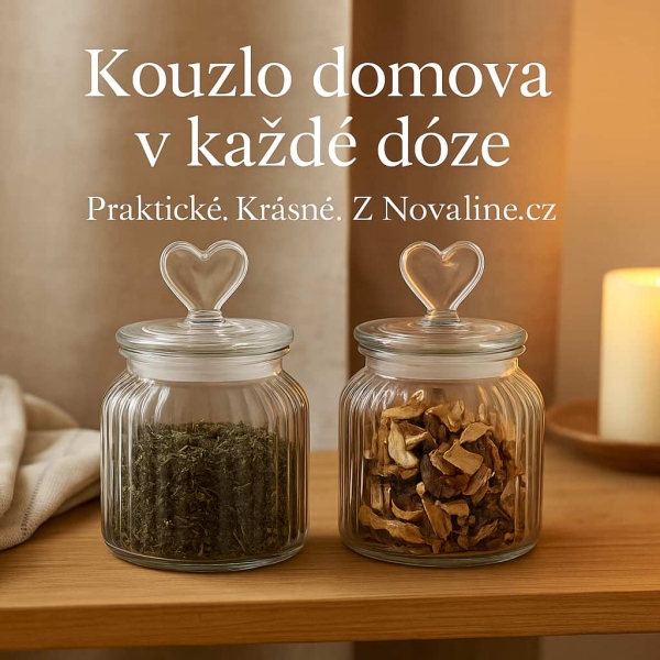 Sklenená dóza so srdiečkom 15 x 10 cm