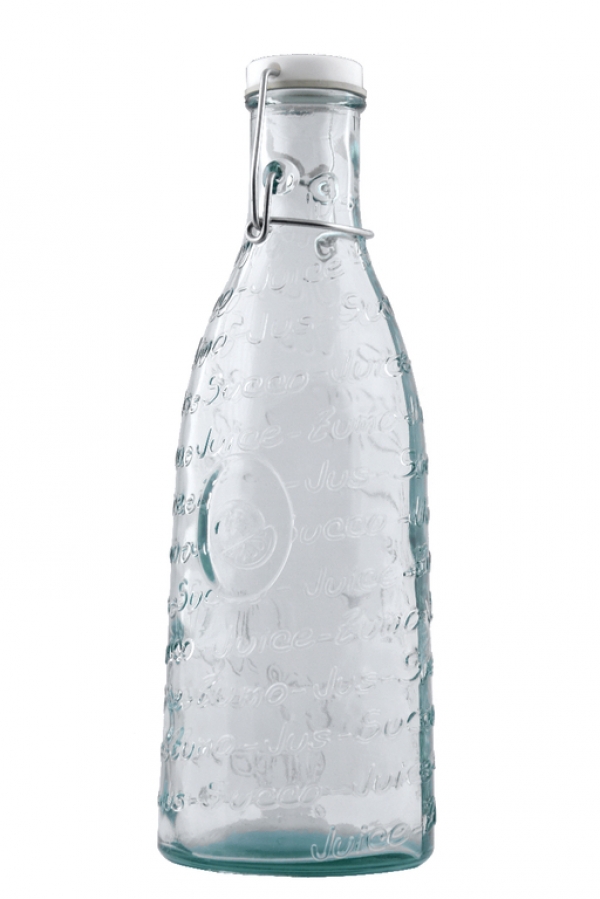 Sklenená fľaša na domácu limonádu a sirup JUICE s patentným uzáverom 1 l
