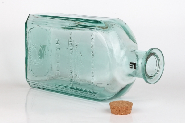 Sklenená fľaša s korkovým uzáverom 4,6l