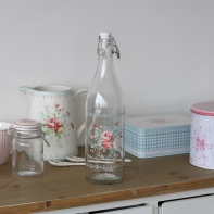 Sklenená fľaša s pákovým uzáverom Abelone white 32cm