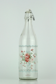 Sklenená fľaša s pákovým uzáverom Abelone white 32cm