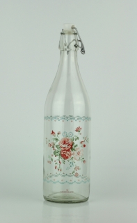 Sklenená fľaša s pákovým uzáverom Abelone white 32cm