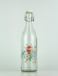 Sklenená fľaša s pákovým uzáverom Marie white 32cm