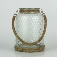 Sklenené lampáš 26 cm 