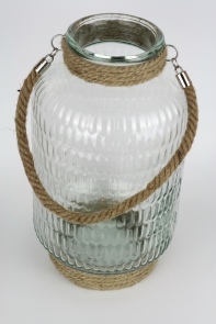 Sklenená lampáš 38cm