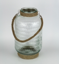 Sklenená lampáš 38cm