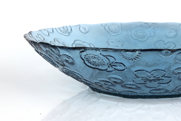 Sklenená misa Flora modrá - San Miguel 32cm