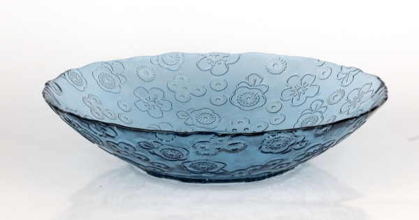 Sklenená misa Flora modrá - San Miguel 32cm