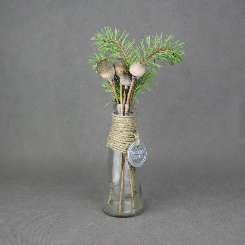 Sklenená váza 8,5 × 22,5 × 8,5 cm