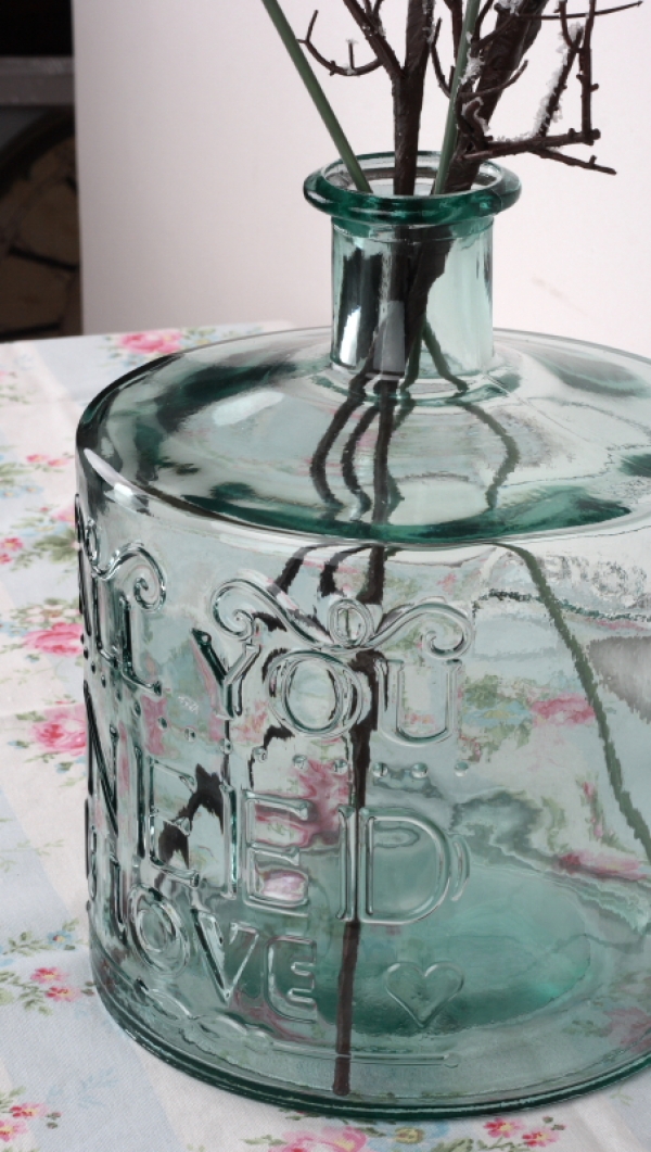 Sklenená váza From you to me 5l