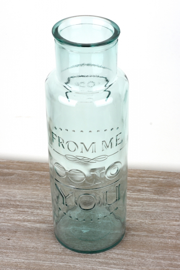 Sklenená váza From you to me 44cm