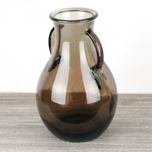 Sklenená váza hnedá 33cm
