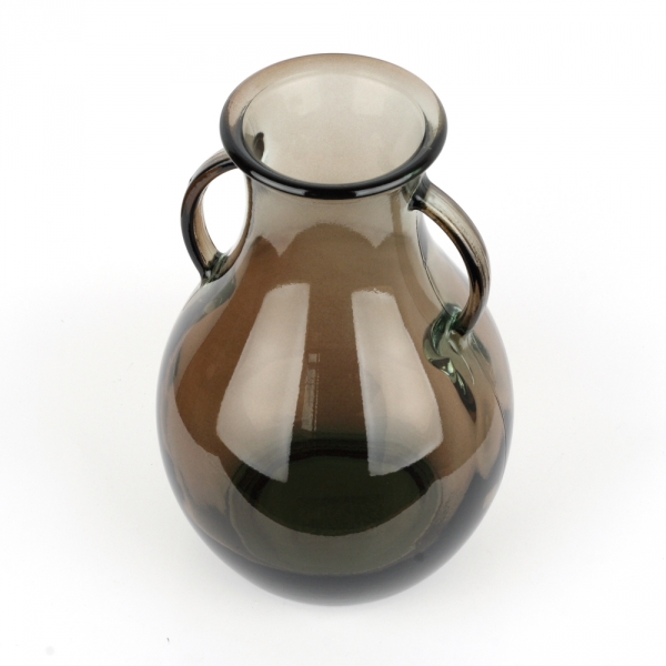 Sklenená váza hnedá 33cm