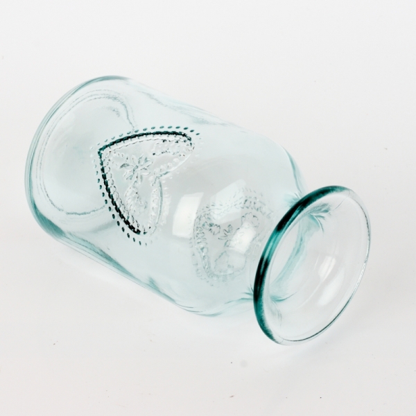 Sklenená váza so srdcom 16cm