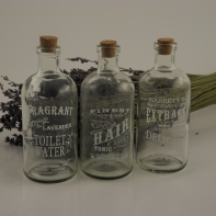 Sklenené fľaštičky do kúpeľne Antique (sada 3ks)