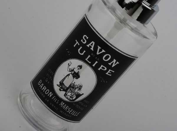 Sklenený dávkovač na tekuté mydlo SAVON TULIPE 18,5 cm