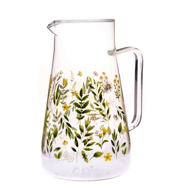 Sklenený džbán lúčne kvety