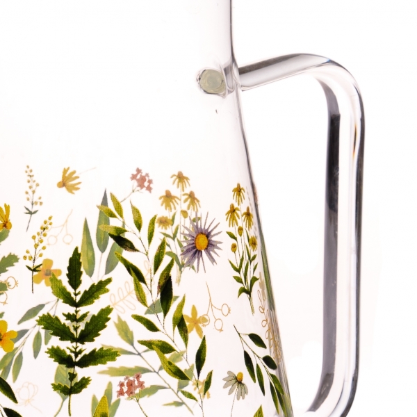 Sklenený džbán lúčne kvety