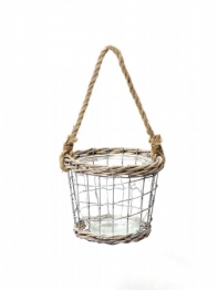 Sklenený kvetináč 18x15cm