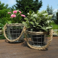 Sklenený kvetináč 18x15cm