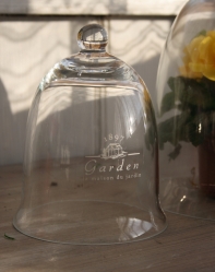 Sklenený poklop GARDEN biely nápis veľký