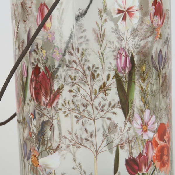 Sklenený svietnik maľovaný 15cm