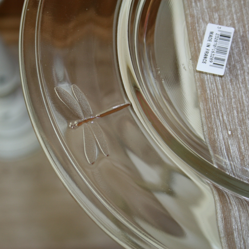 Sklenený tanier Libellules 25cm