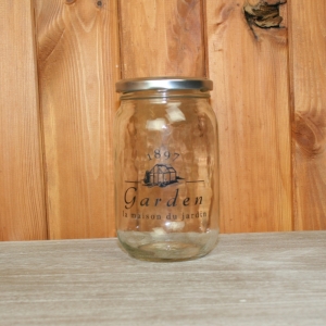 Poháre na marmeládu Garden 1897 čierny text 16cm