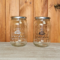 Poháre na marmeládu Garden 1897 čierny text 16cm